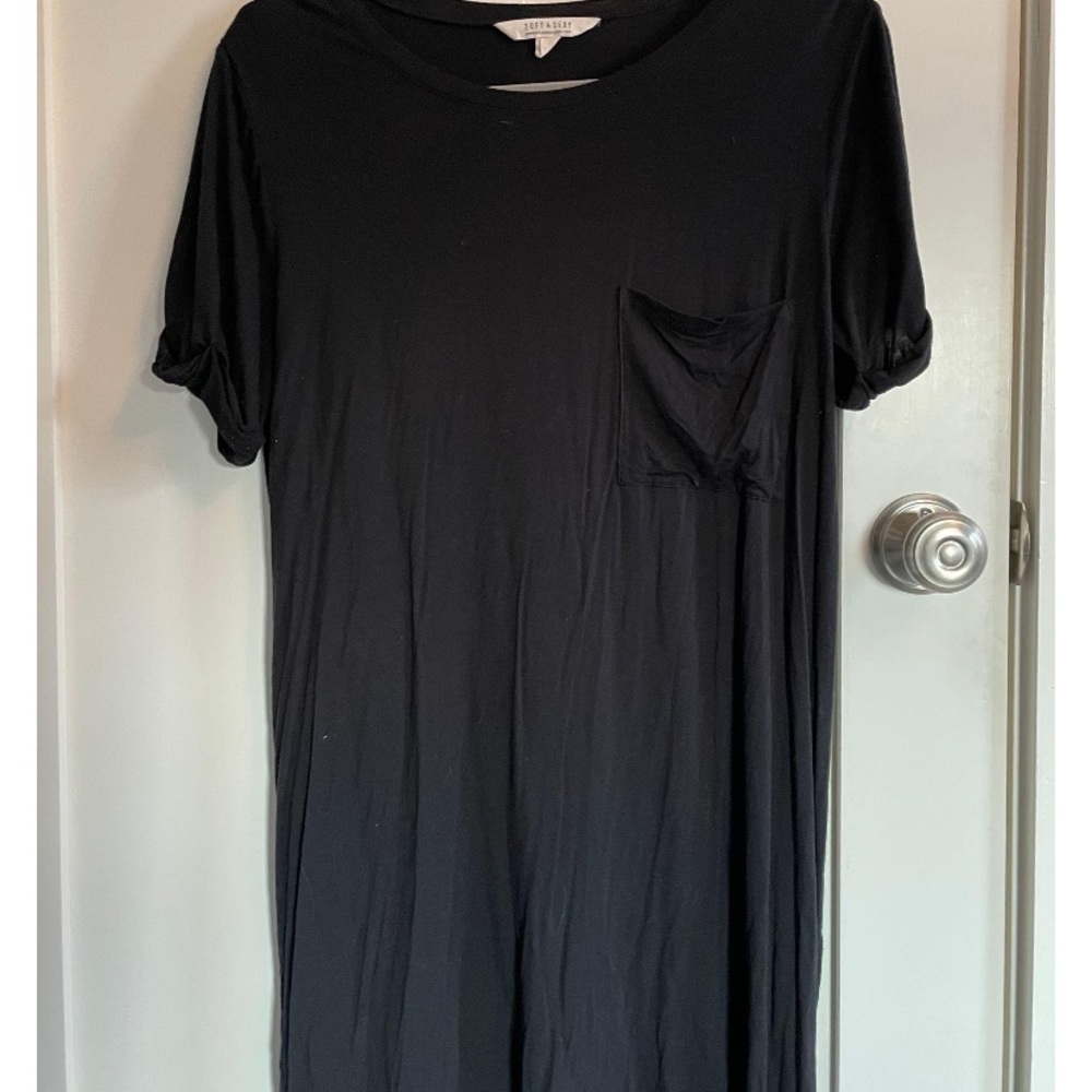Black T-shirt dress